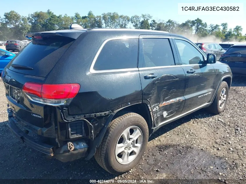 2014 Jeep Grand Cherokee Laredo VIN: 1C4RJFAG3EC430582 Lot: 40244070