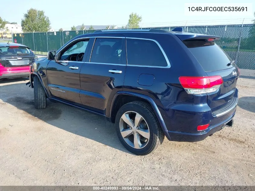 2014 Jeep Grand Cherokee Overland VIN: 1C4RJFCG0EC535691 Lot: 40249993