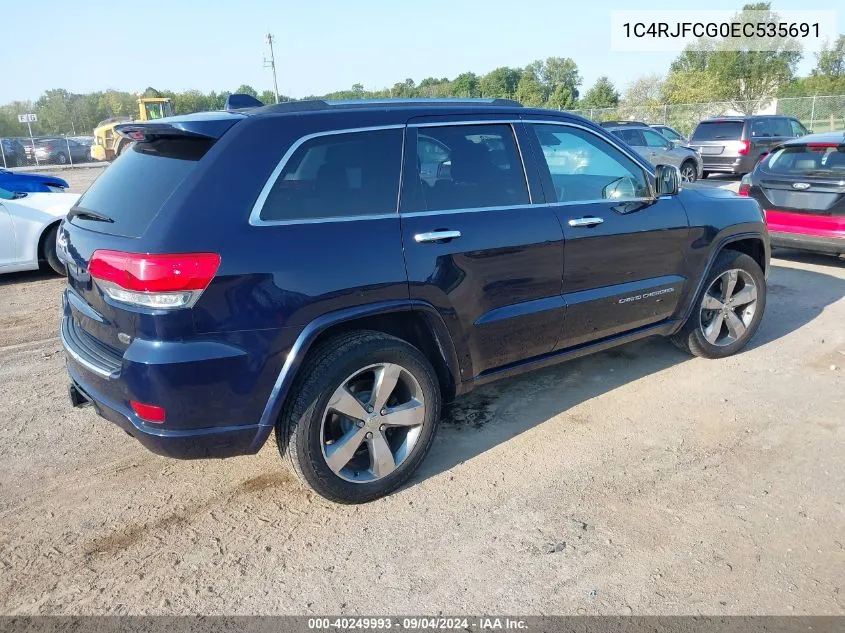 2014 Jeep Grand Cherokee Overland VIN: 1C4RJFCG0EC535691 Lot: 40249993