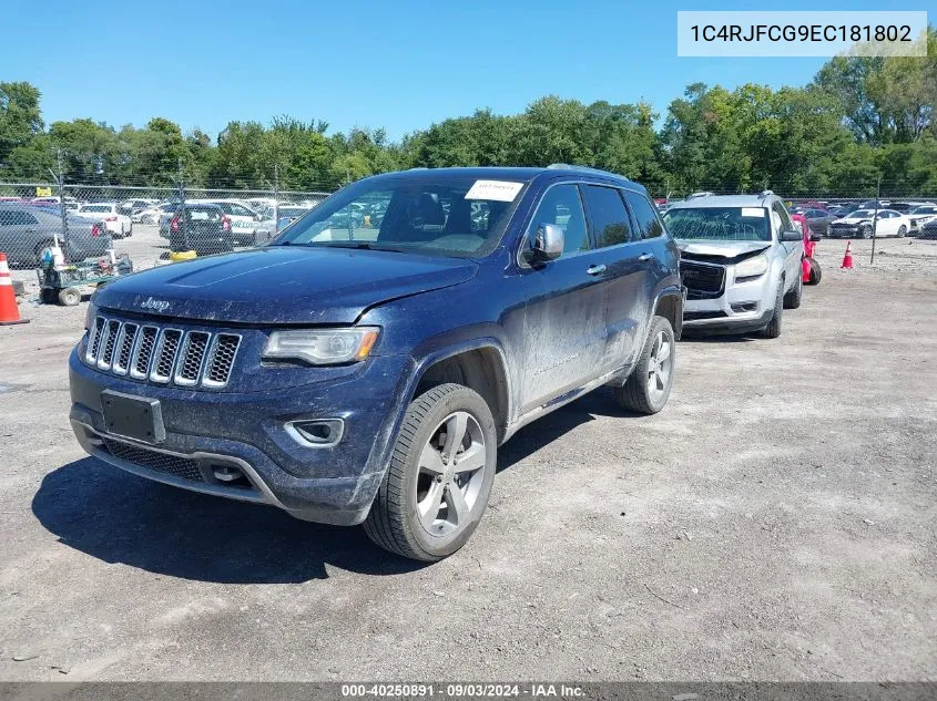 2014 Jeep Grand Cherokee Overland VIN: 1C4RJFCG9EC181802 Lot: 40250891