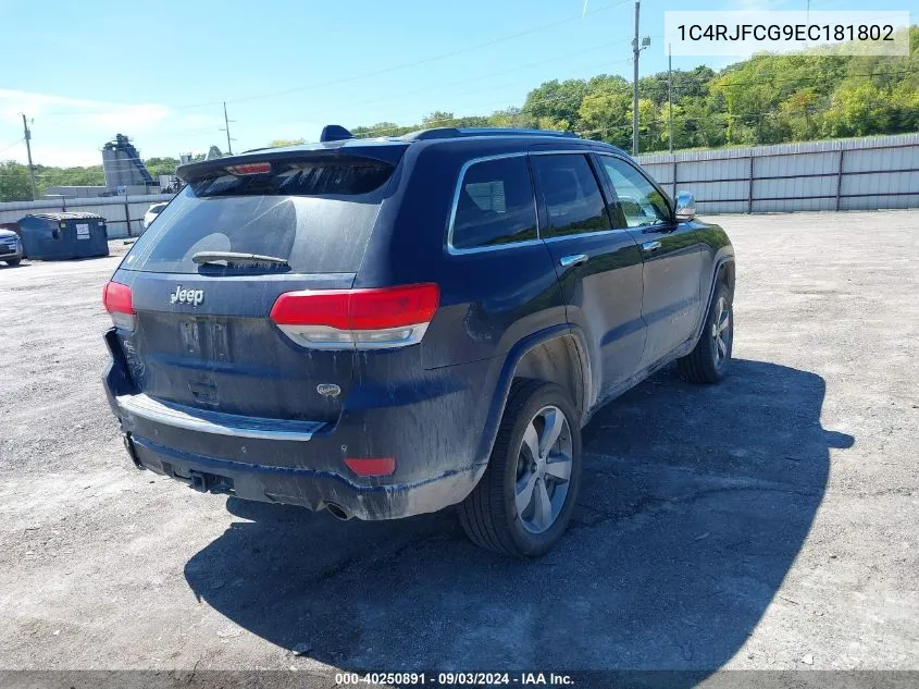 2014 Jeep Grand Cherokee Overland VIN: 1C4RJFCG9EC181802 Lot: 40250891