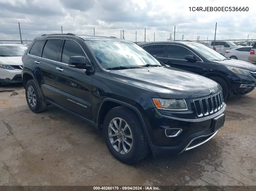 1C4RJEBG0EC536660 2014 Jeep Grand Cherokee Limited