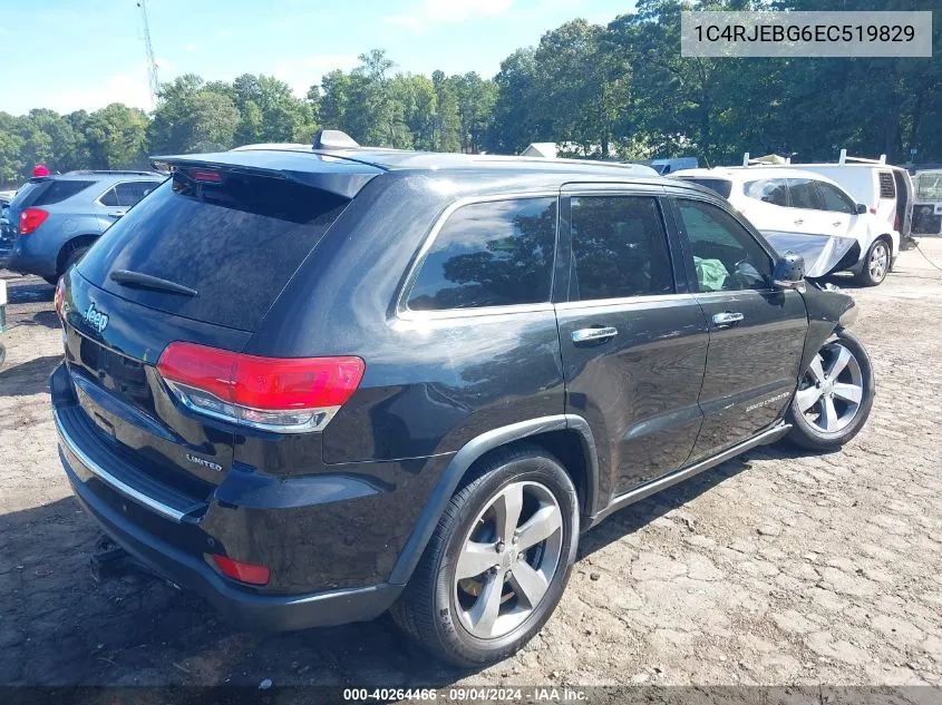 2014 Jeep Grand Cherokee Limited VIN: 1C4RJEBG6EC519829 Lot: 40264466