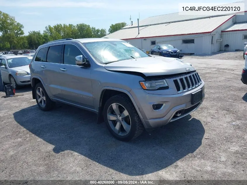 2014 Jeep Grand Cherokee Overland VIN: 1C4RJFCG4EC220120 Lot: 40268000