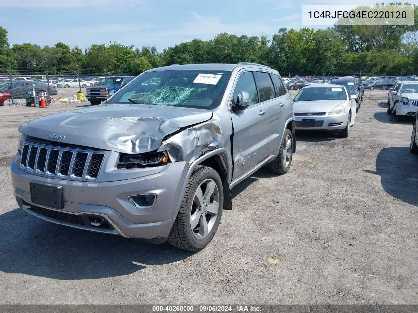 2014 Jeep Grand Cherokee Overland VIN: 1C4RJFCG4EC220120 Lot: 40268000