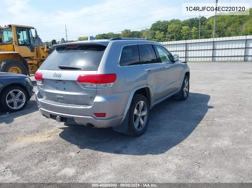 2014 Jeep Grand Cherokee Overland VIN: 1C4RJFCG4EC220120 Lot: 40268000