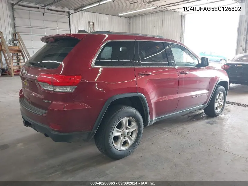 1C4RJFAG5EC126802 2014 Jeep Grand Cherokee Laredo