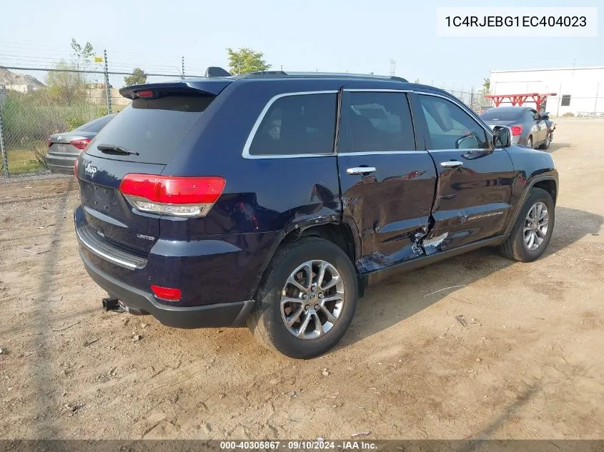 2014 Jeep Grand Cherokee Limited VIN: 1C4RJEBG1EC404023 Lot: 40305867