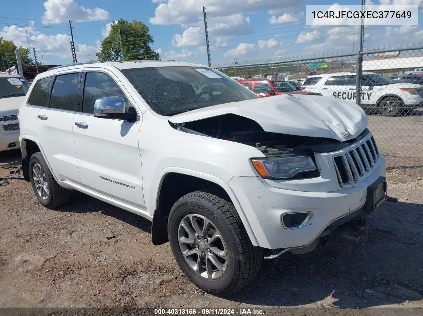 1C4RJFCGXEC377649 2014 Jeep Grand Cherokee Overland