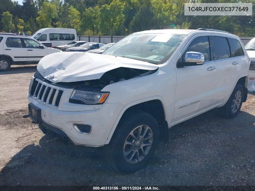 1C4RJFCGXEC377649 2014 Jeep Grand Cherokee Overland