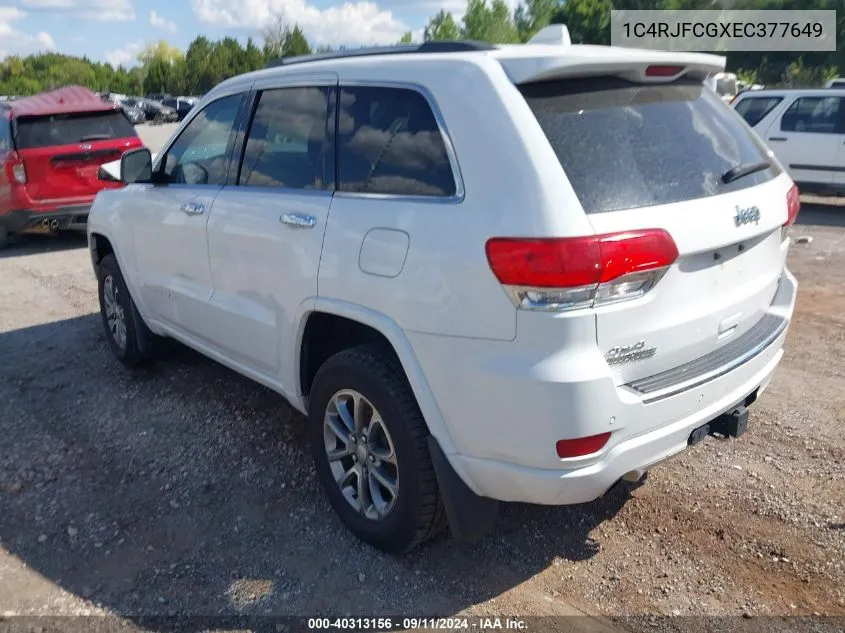 1C4RJFCGXEC377649 2014 Jeep Grand Cherokee Overland