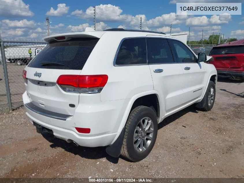 1C4RJFCGXEC377649 2014 Jeep Grand Cherokee Overland