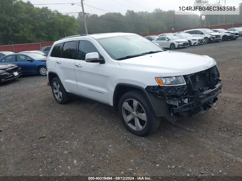 2014 Jeep Grand Cherokee Limited VIN: 1C4RJFBG4EC363585 Lot: 40319494