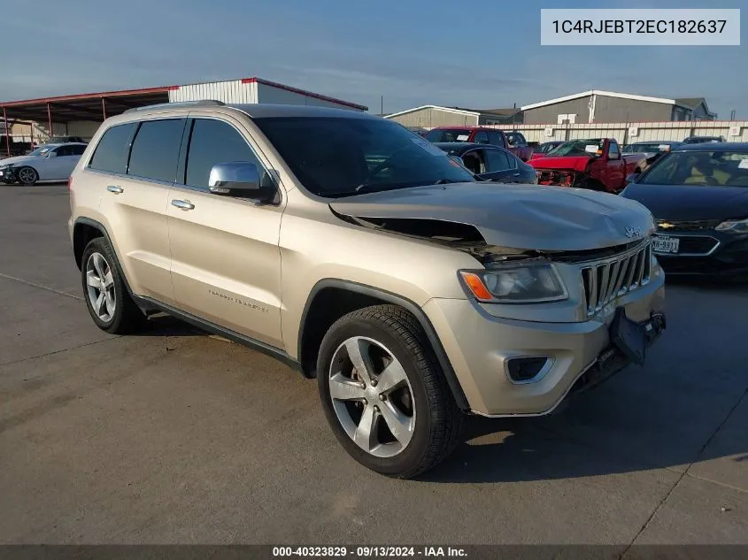 2014 Jeep Grand Cherokee Limited VIN: 1C4RJEBT2EC182637 Lot: 40323829