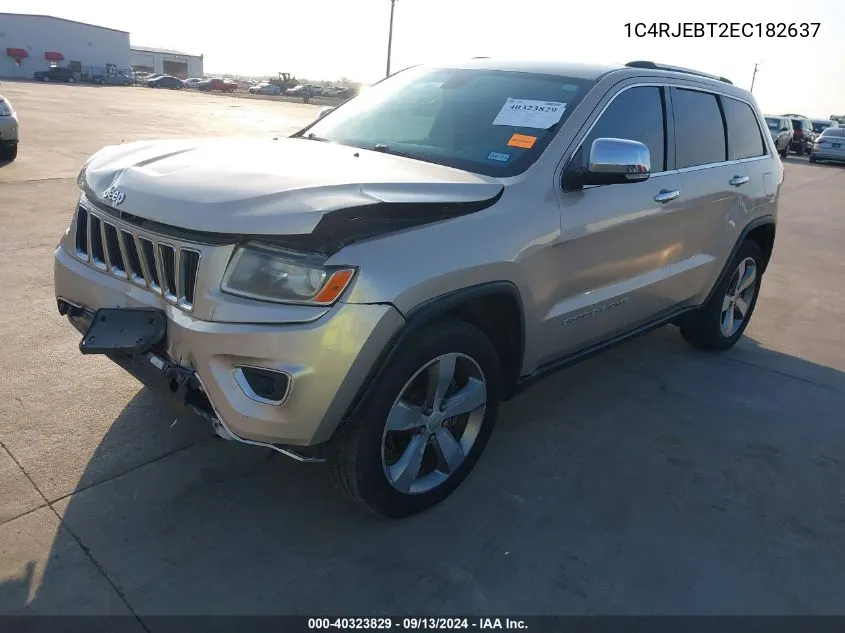 2014 Jeep Grand Cherokee Limited VIN: 1C4RJEBT2EC182637 Lot: 40323829