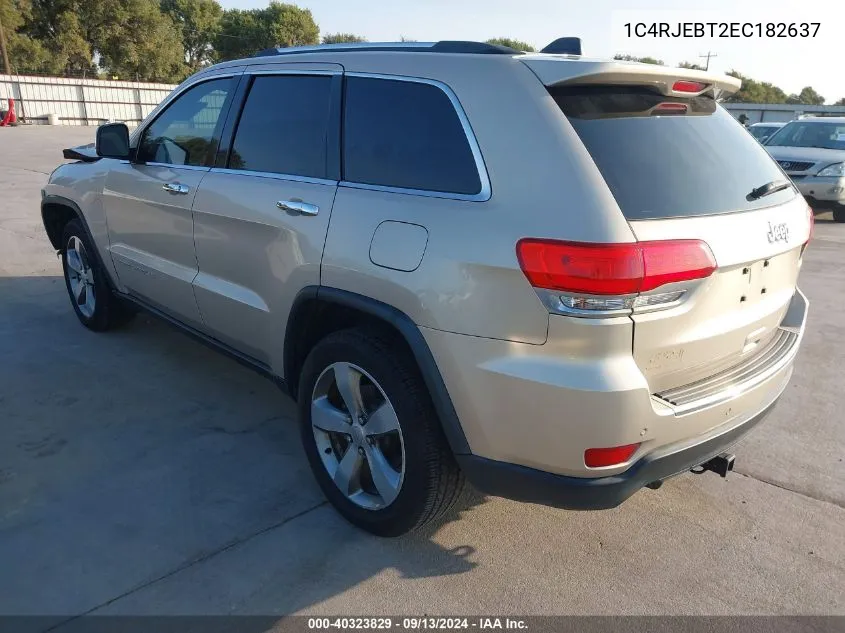 2014 Jeep Grand Cherokee Limited VIN: 1C4RJEBT2EC182637 Lot: 40323829