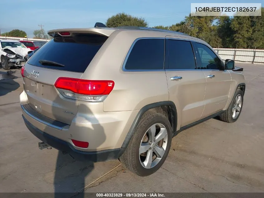 2014 Jeep Grand Cherokee Limited VIN: 1C4RJEBT2EC182637 Lot: 40323829