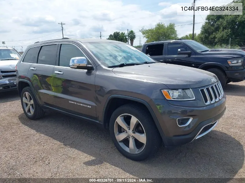 2014 Jeep Grand Cherokee Limited VIN: 1C4RJFBG4EC324334 Lot: 40326701