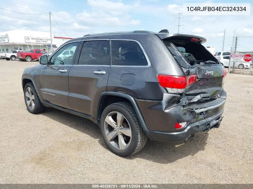 2014 Jeep Grand Cherokee Limited VIN: 1C4RJFBG4EC324334 Lot: 40326701