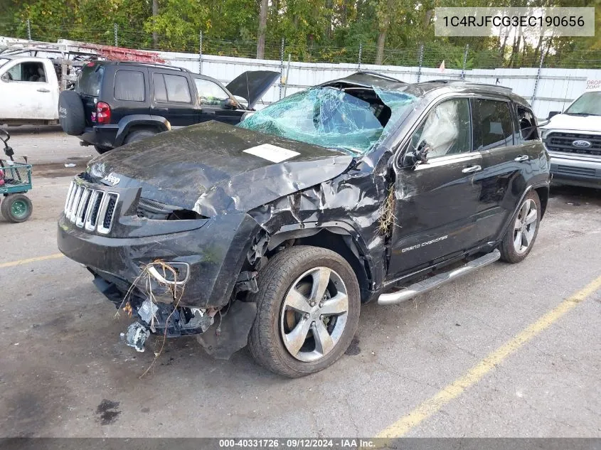 2014 Jeep Grand Cherokee Overland VIN: 1C4RJFCG3EC190656 Lot: 40331726