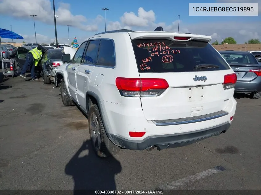 2014 Jeep Grand Cherokee Limited VIN: 1C4RJEBG8EC519895 Lot: 40338702