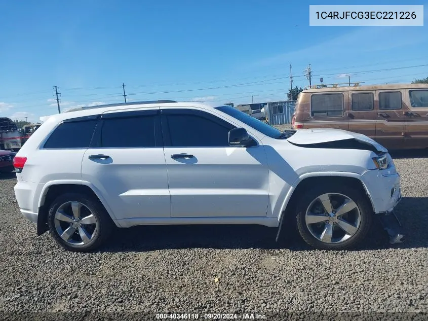 2014 Jeep Grand Cherokee Overland VIN: 1C4RJFCG3EC221226 Lot: 40346118