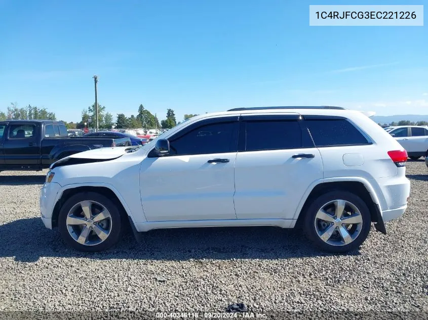 2014 Jeep Grand Cherokee Overland VIN: 1C4RJFCG3EC221226 Lot: 40346118