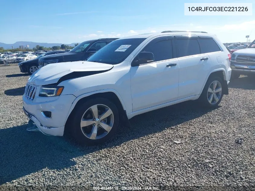 2014 Jeep Grand Cherokee Overland VIN: 1C4RJFCG3EC221226 Lot: 40346118