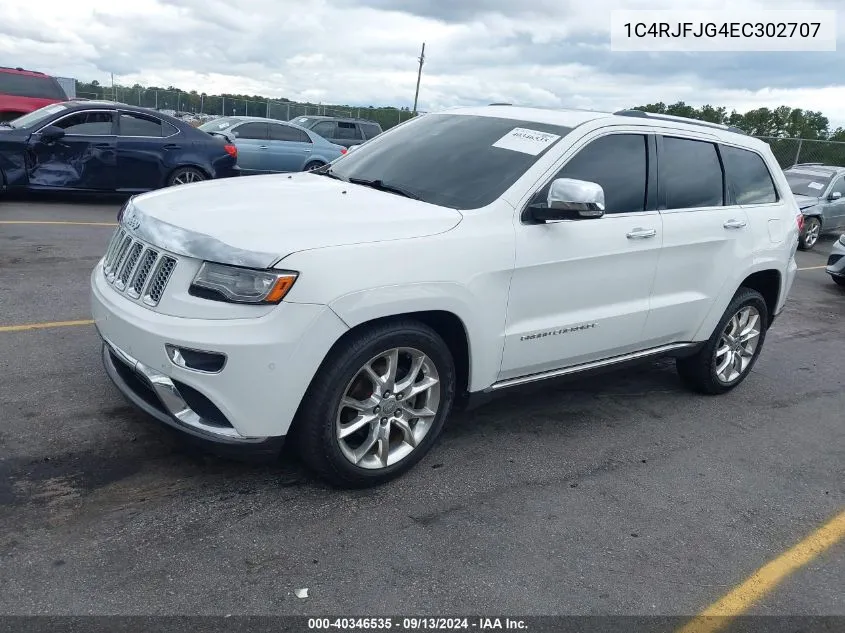 2014 Jeep Grand Cherokee Summit VIN: 1C4RJFJG4EC302707 Lot: 40346535