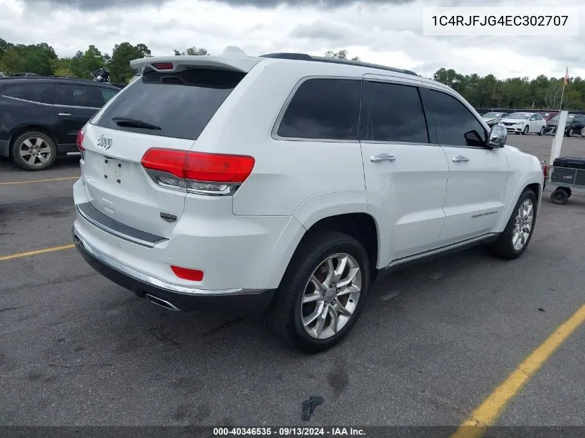 2014 Jeep Grand Cherokee Summit VIN: 1C4RJFJG4EC302707 Lot: 40346535