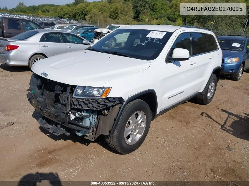 2014 Jeep Grand Cherokee Laredo VIN: 1C4RJFAG2EC270095 Lot: 40353922