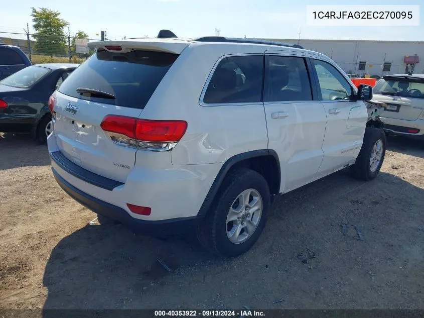 2014 Jeep Grand Cherokee Laredo VIN: 1C4RJFAG2EC270095 Lot: 40353922