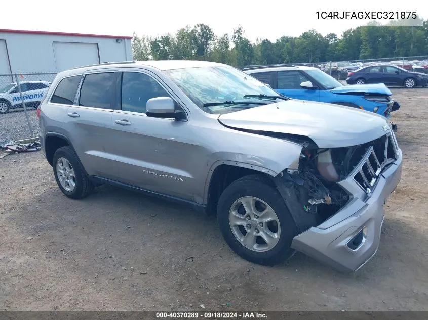 2014 Jeep Grand Cherokee Laredo VIN: 1C4RJFAGXEC321875 Lot: 40370289