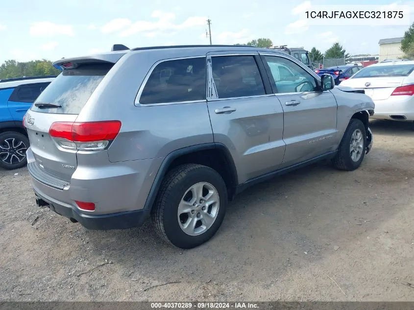 2014 Jeep Grand Cherokee Laredo VIN: 1C4RJFAGXEC321875 Lot: 40370289