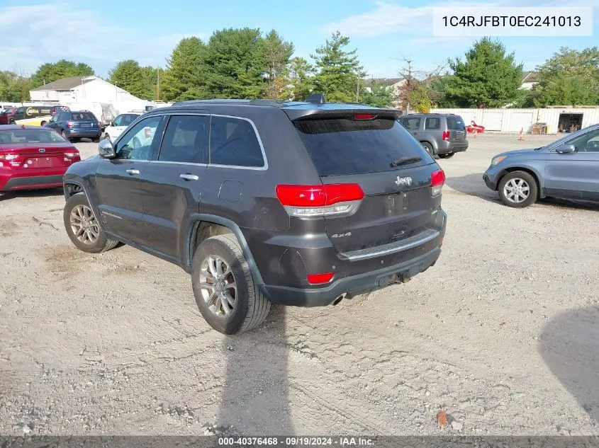 2014 Jeep Grand Cherokee Limited VIN: 1C4RJFBT0EC241013 Lot: 40376468