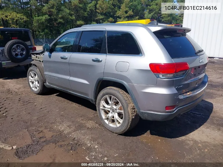 2014 Jeep Grand Cherokee Limited VIN: 1C4RJFBG1EC214616 Lot: 40385225