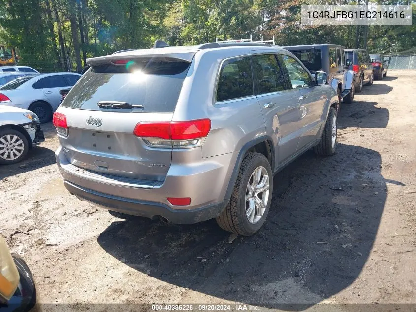 2014 Jeep Grand Cherokee Limited VIN: 1C4RJFBG1EC214616 Lot: 40385225