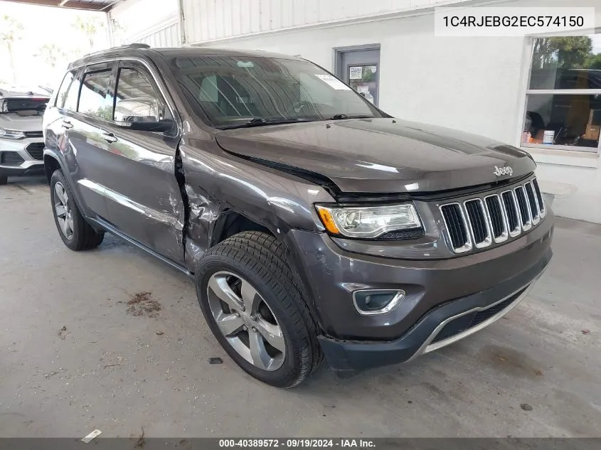 1C4RJEBG2EC574150 2014 Jeep Grand Cherokee Limited