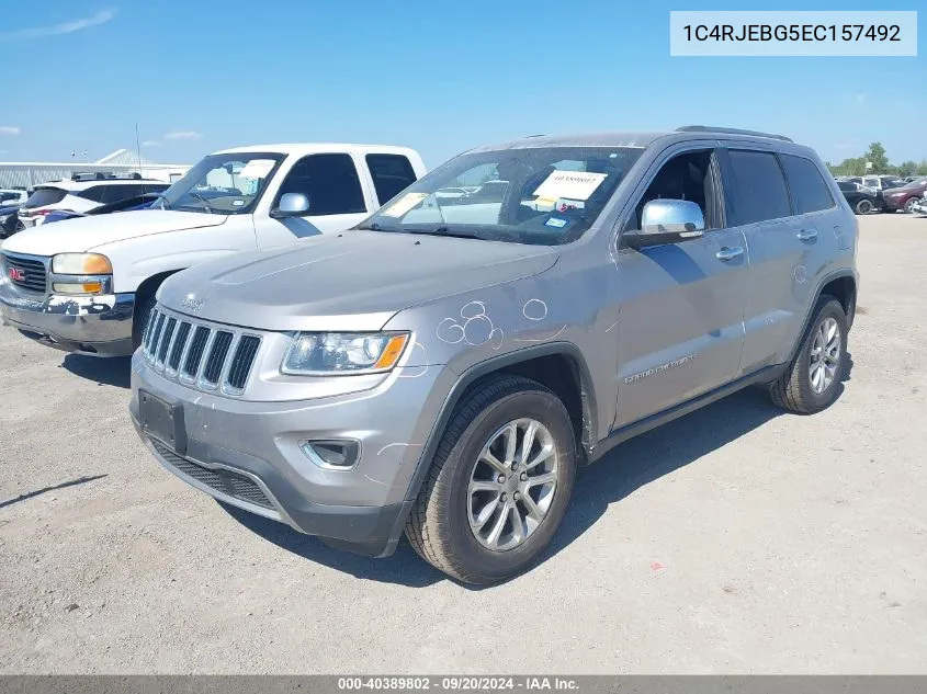 1C4RJEBG5EC157492 2014 Jeep Grand Cherokee Limited