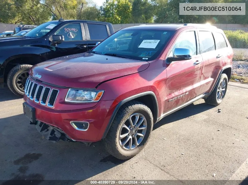 2014 Jeep Grand Cherokee Limited VIN: 1C4RJFBG0EC510064 Lot: 40390729