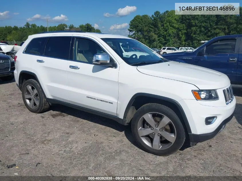 2014 Jeep Grand Cherokee Limited VIN: 1C4RJFBT3EC146896 Lot: 40392835