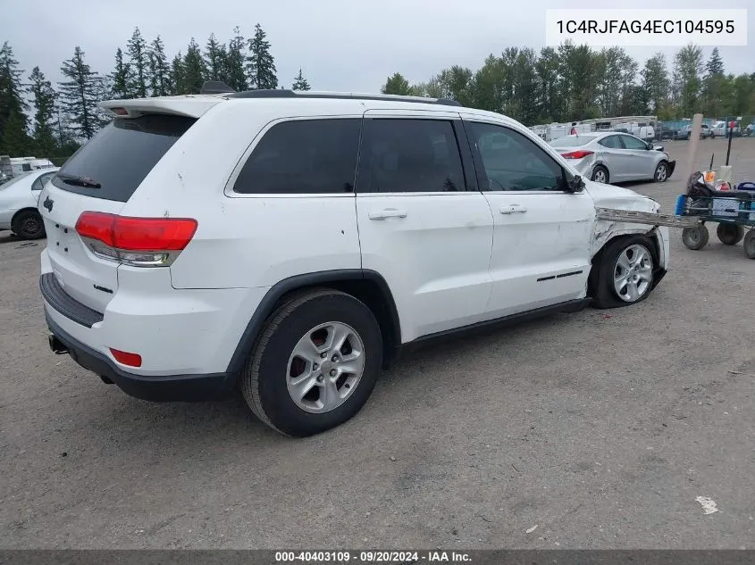 2014 Jeep Grand Cherokee Laredo VIN: 1C4RJFAG4EC104595 Lot: 40403109