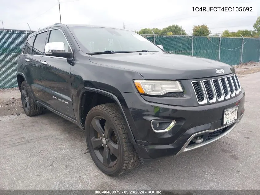 1C4RJFCT4EC105692 2014 Jeep Grand Cherokee Overland