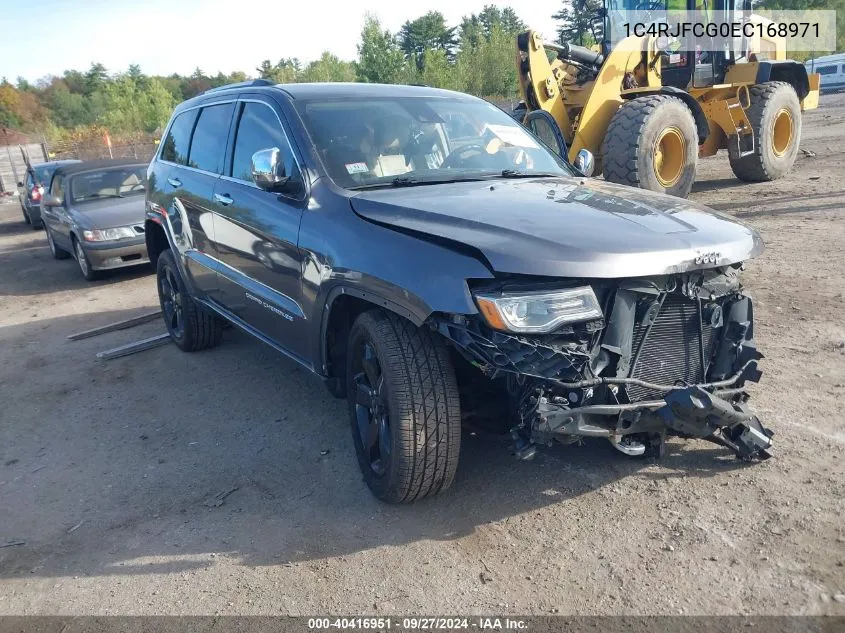 2014 Jeep Grand Cherokee Overland VIN: 1C4RJFCG0EC168971 Lot: 40416951