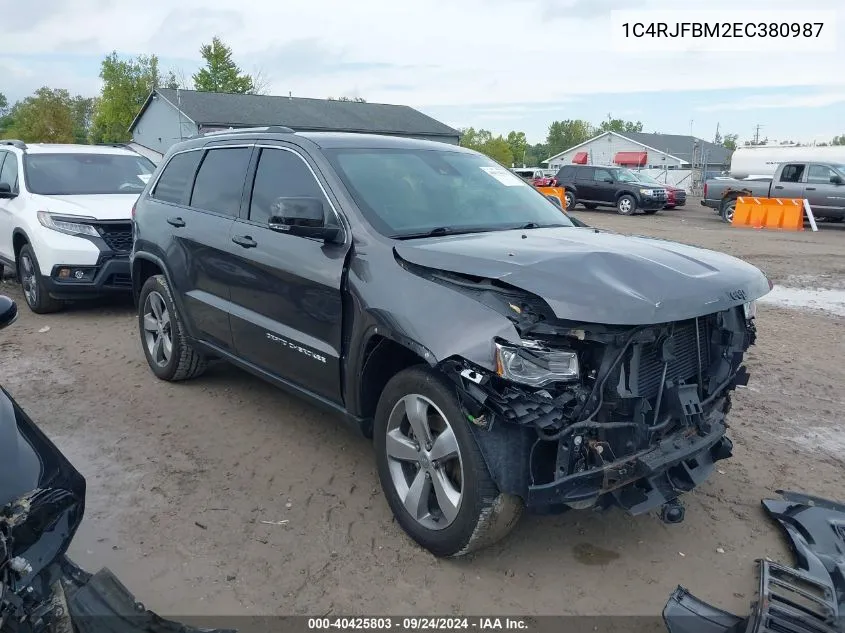 2014 Jeep Grand Cherokee Limited VIN: 1C4RJFBM2EC380987 Lot: 40425803