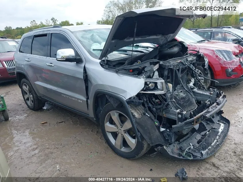 2014 Jeep Grand Cherokee Limited VIN: 1C4RJFBG0EC294412 Lot: 40427716