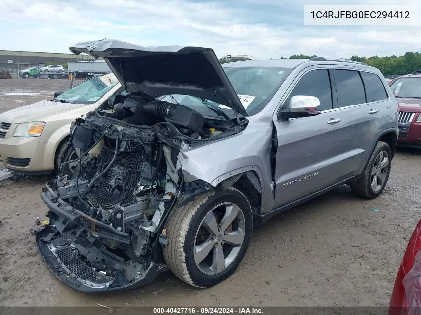 2014 Jeep Grand Cherokee Limited VIN: 1C4RJFBG0EC294412 Lot: 40427716