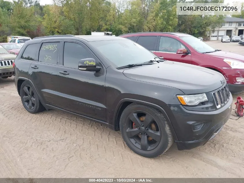 2014 Jeep Grand Cherokee Overland VIN: 1C4RJFCG0EC172096 Lot: 40429223