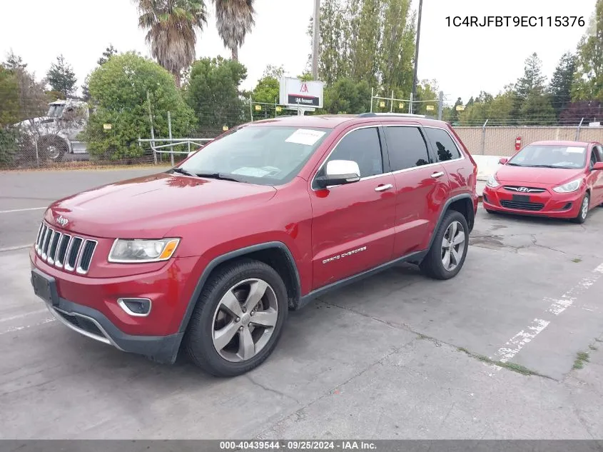 2014 Jeep Grand Cherokee Limited VIN: 1C4RJFBT9EC115376 Lot: 40439544