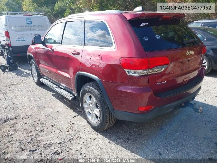 2014 Jeep Grand Cherokee Laredo VIN: 1C4RJFAG3EC477952 Lot: 40446154